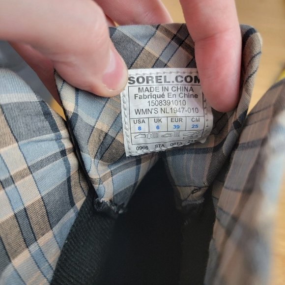 Sorel Joplin Size 8 Black Rubber Waterproof Rain Boots Leather NL1947-010 - Picture 7 of 7